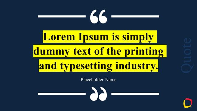 Yellow Highlight Quote Lines Template