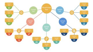 PPT 5 Segment Mind Map Template