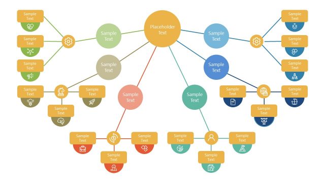 6 Steps Concept Map PowerPoint