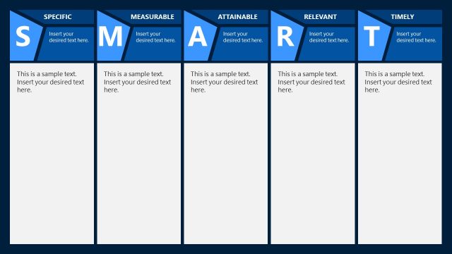 SMART Goals Simple Template in PowerPoint