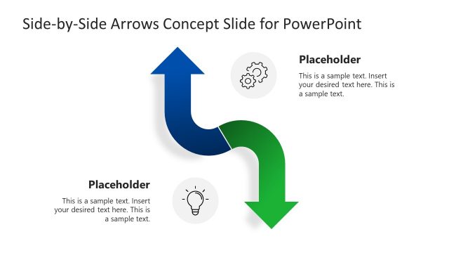 Side-by-side Arrows Concept Slide Template for PowerPoint