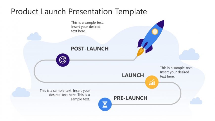 3 Stage Rocket Launch Roadmap PowerPoint 