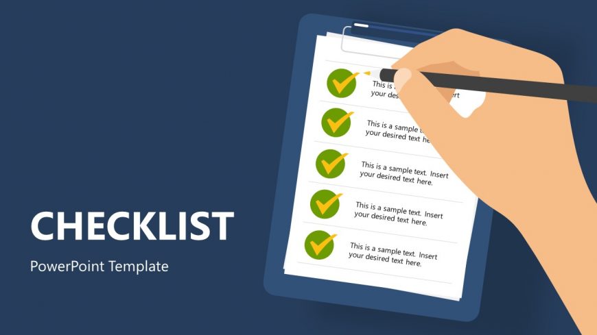 5 Steps Checklist Template in PowerPoint