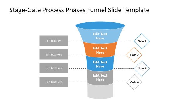 Stage-Gate Process 5 Level Phase 4 Funnel PowerPoint