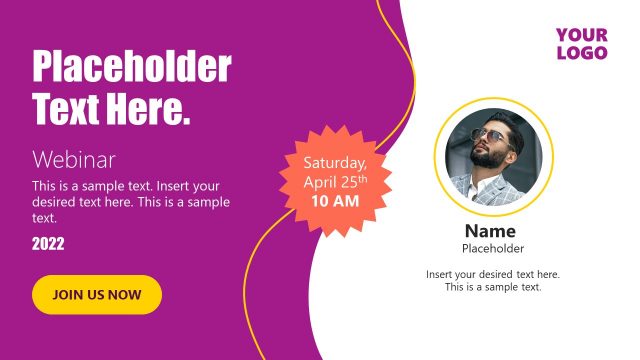 Creative Webinar Cover PowerPoint Template