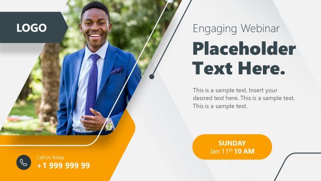 Modern Webinar Cover Template in PowerPoint