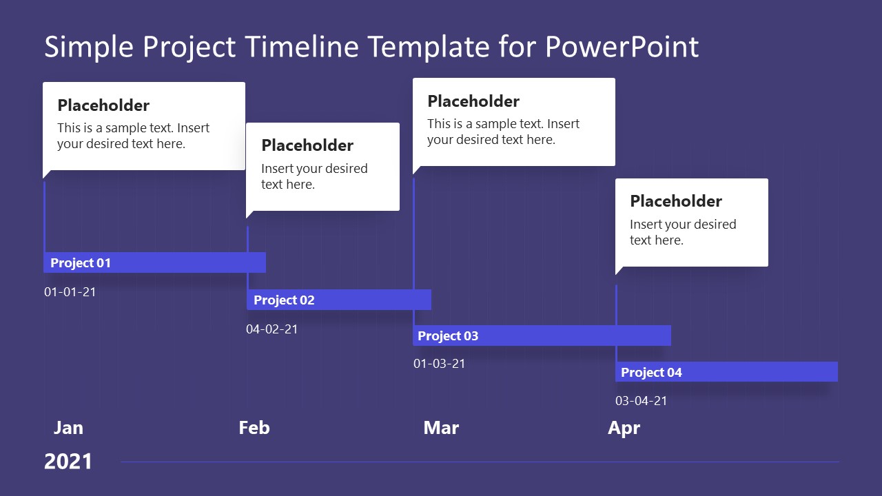 Simple Project Timeline Template for PowerPoint - SlideModel