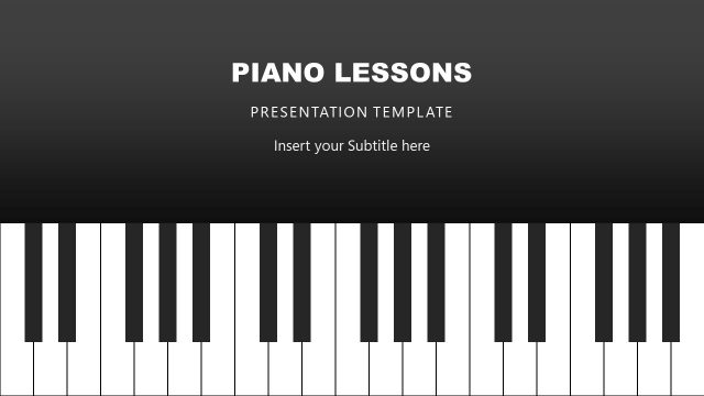 Piano Lessons PowerPoint Template
