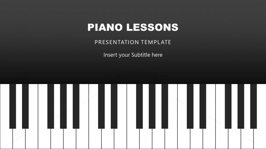 Cover Slide of Piano Keys PPT