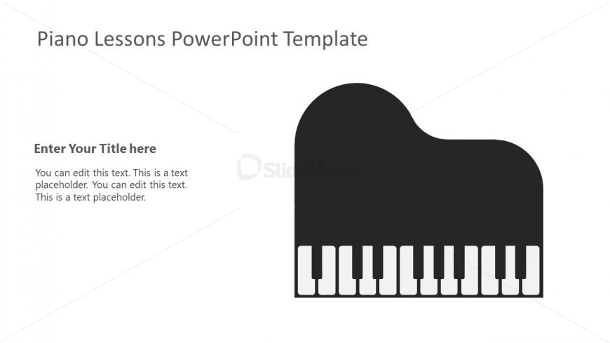 Flat Shapes of Piano Musical Instrument 