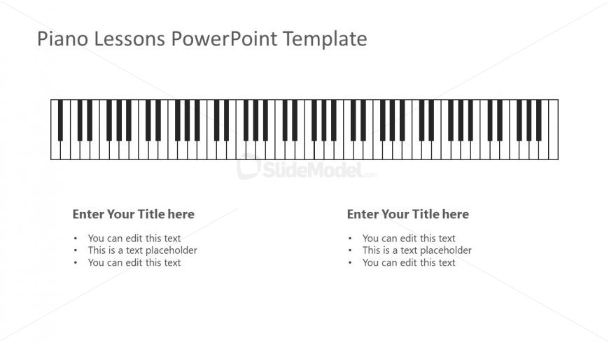 PowerPoint Layout of Musical Instrument Keyboard 