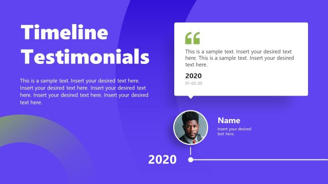 Timeline Testimonials Slide Template