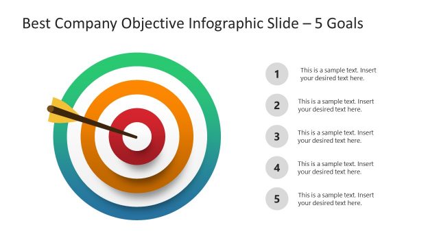 5 Steps Company Objectives Infographic PowerPoint