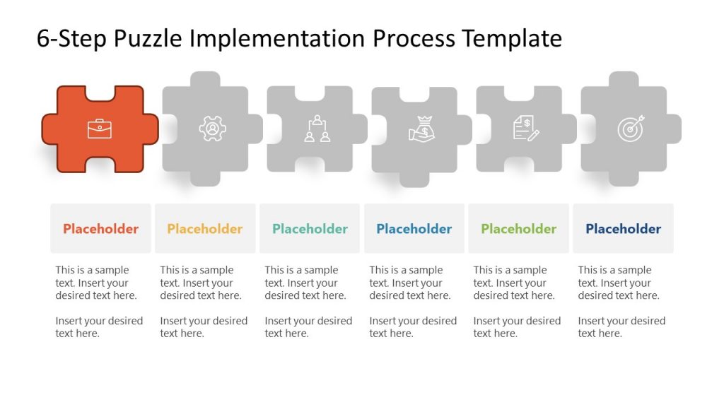 Spotlight on First Shape of Puzzle - SlideModel