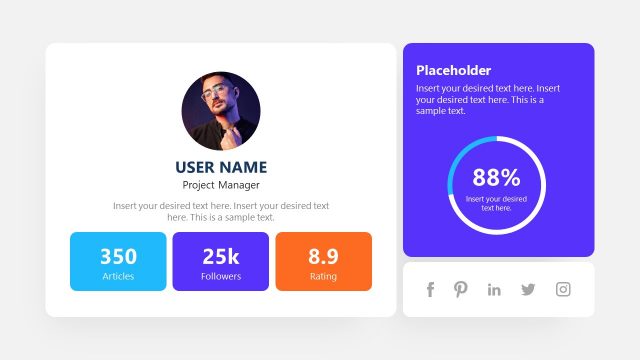 Profile Dashboard Template PowerPoint Presentation