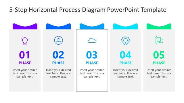 Horizontal Process Diagram Template Step 3