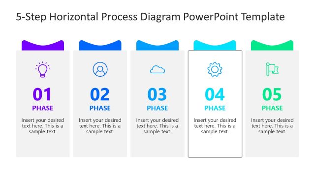 Horizontal Process Diagram Template Step 4