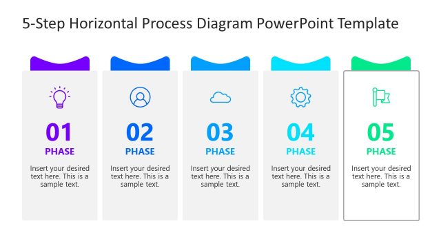 Horizontal Process Diagram Template Step 5