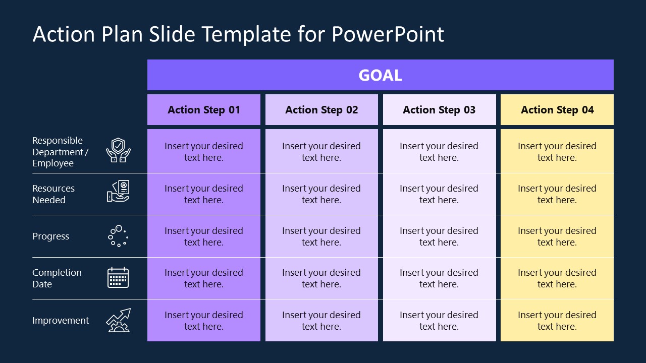 Action Plan Slide Template For Powerpoint Slidemodel 3753
