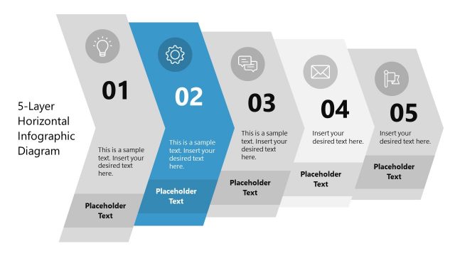 Horizontal Infographic Diagram Template – Colored Arrow for Step Two