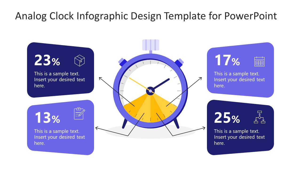PPT Template of Analog Clock Infographic Design 