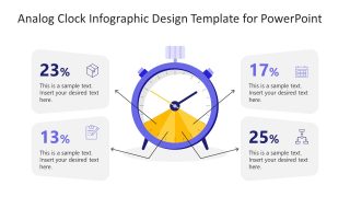 Infographic Analog Clock Design Template for PowerPoint