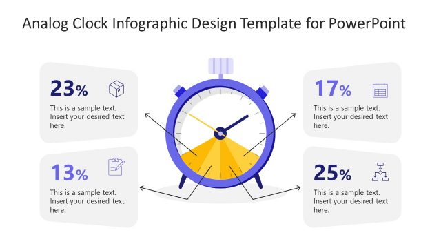 Template Slide for Analog Clock Infographic Design