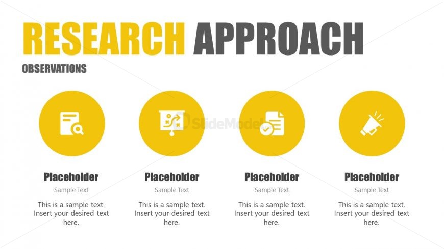 4 Item Infographic Slide for Research Approach