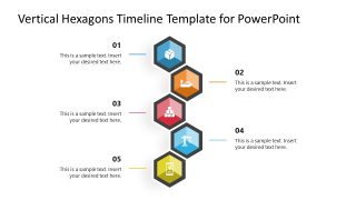 Vertical Hexagons Infographic Timeline 