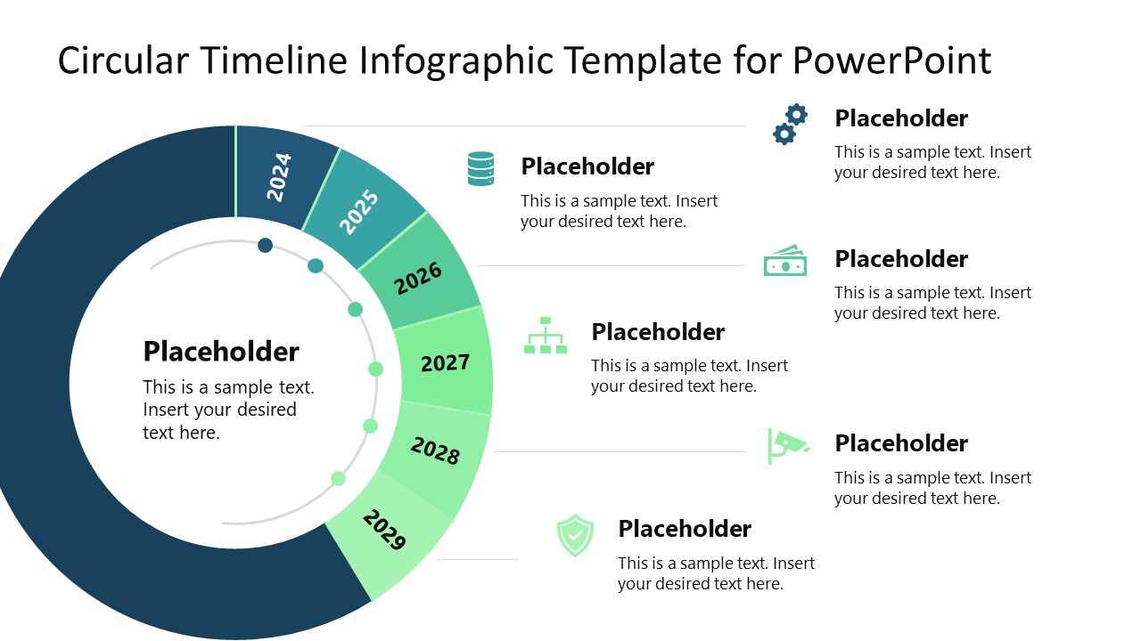 Circular Timeline Infographic Template For PowerPoint SlideModel