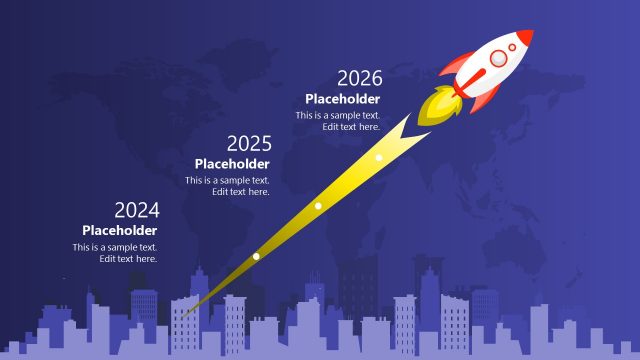 3-Year Infographic Rocket Timeline Model