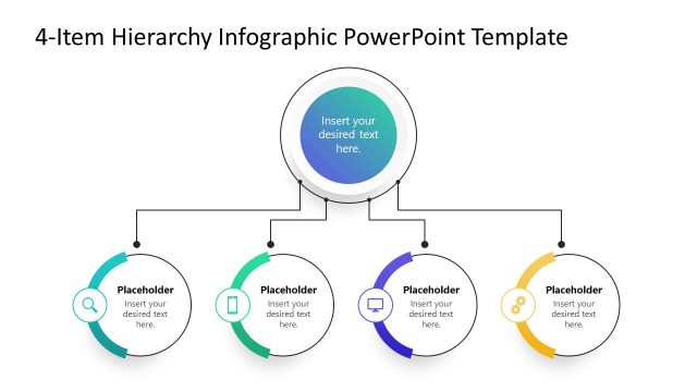 4-Item Hierarchy Infographic PowerPoint Template