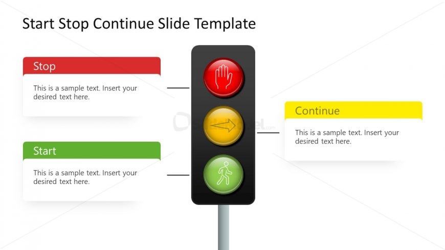 Red Green and Yellow Labels for Presentation