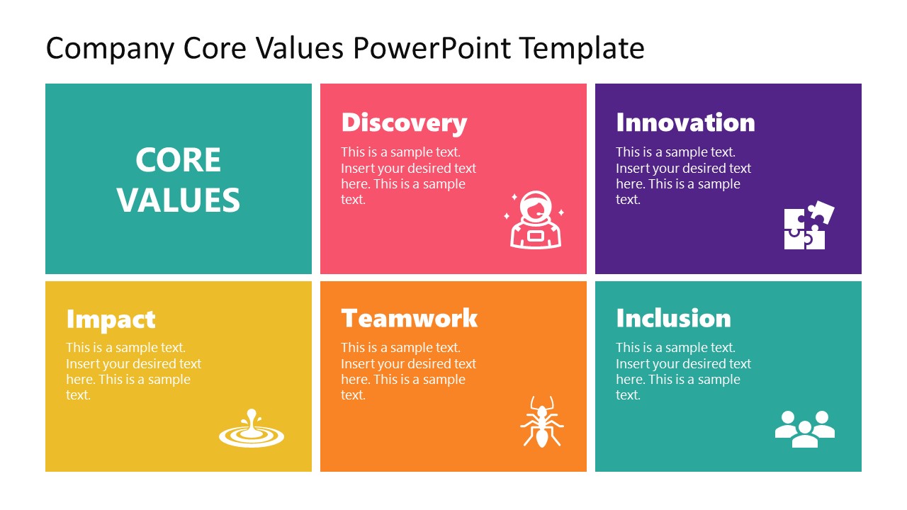 Company Core Values PowerPoint Template SlideModel