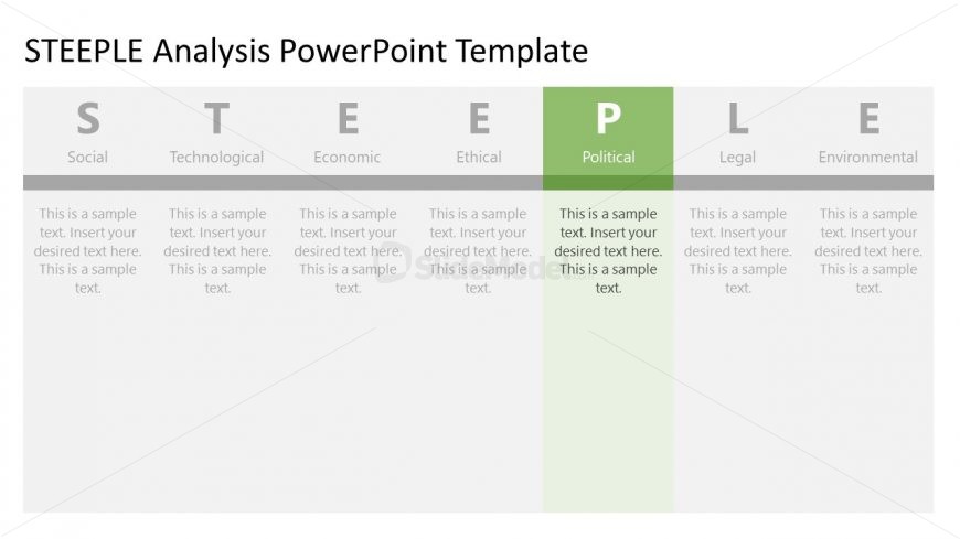 STEEPLE Analysis PowerPoint Template Designs - SlideGrand