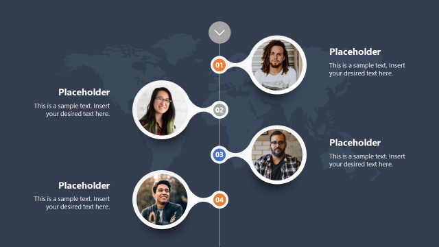 Vertical Timeline Concept Slide Template for PowerPoint