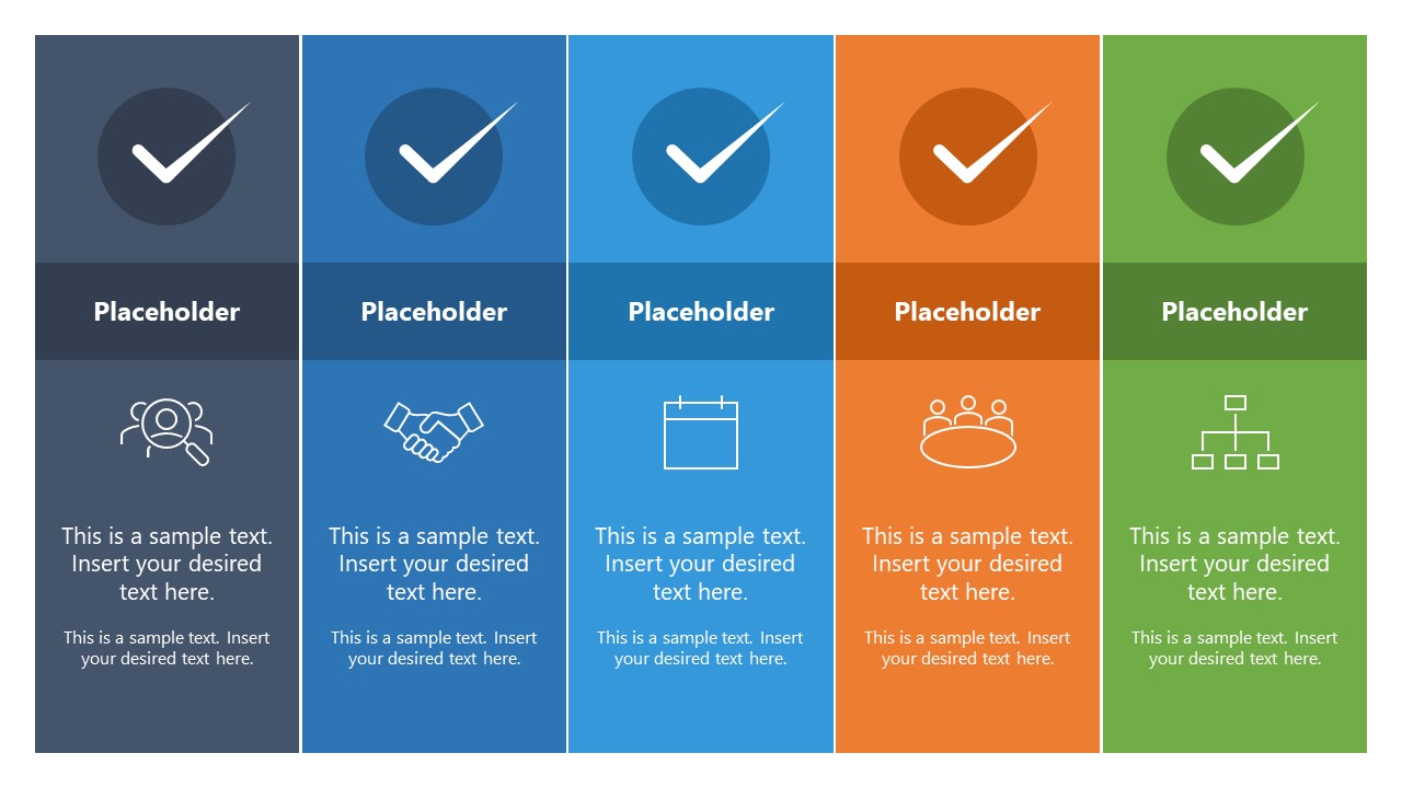 5-Step Horizontal Checklist Template for PowerPoint - SlideModel