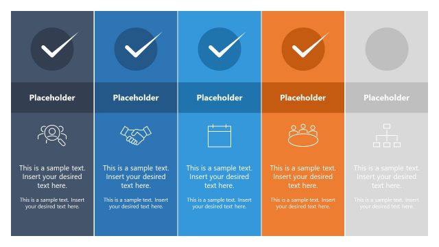 Horizontal Checklist Diagram for PPT