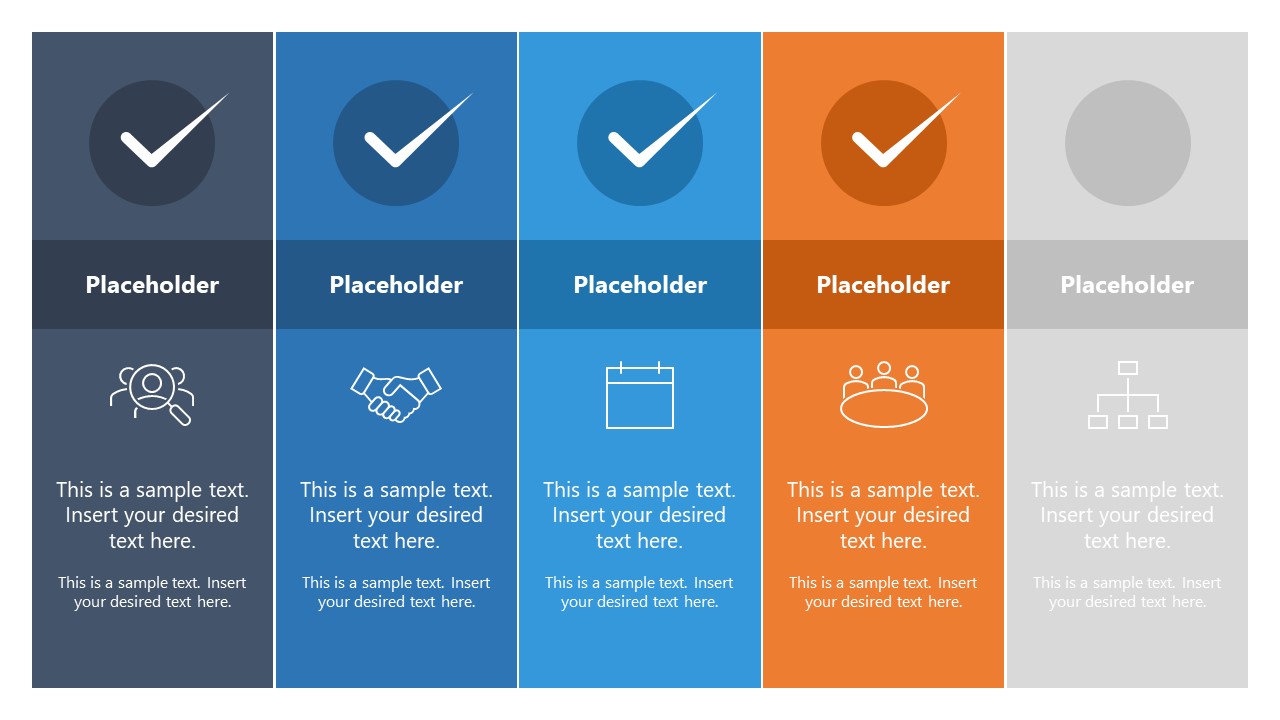 5-Step Horizontal Checklist Template for PowerPoint - SlideModel
