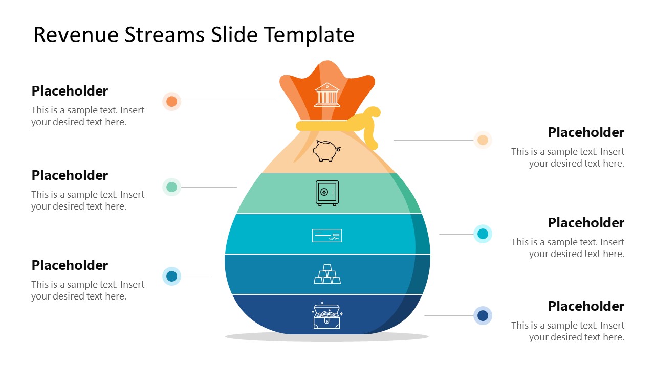 Editable MultiColor Slide Template for Revenue Streams