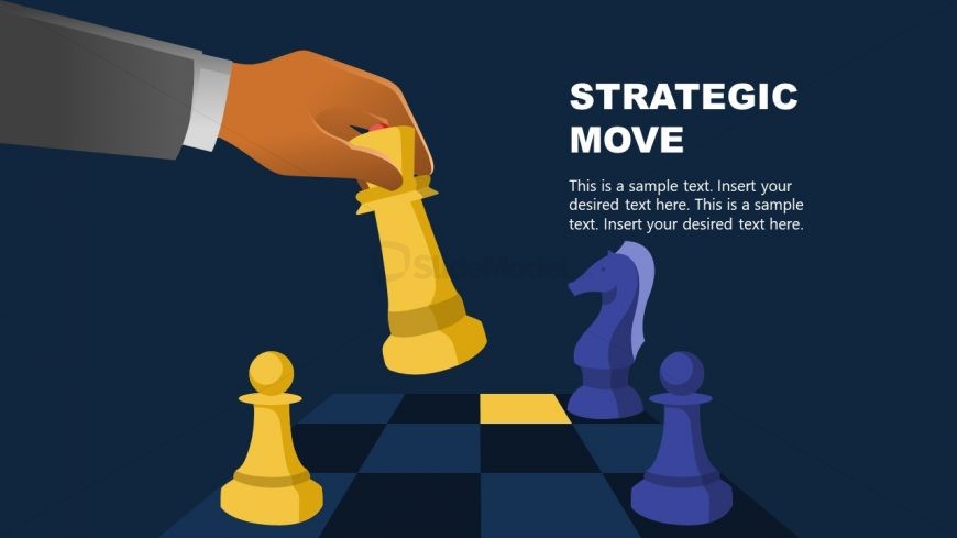 Strategic Move PPT Template with Dark Background