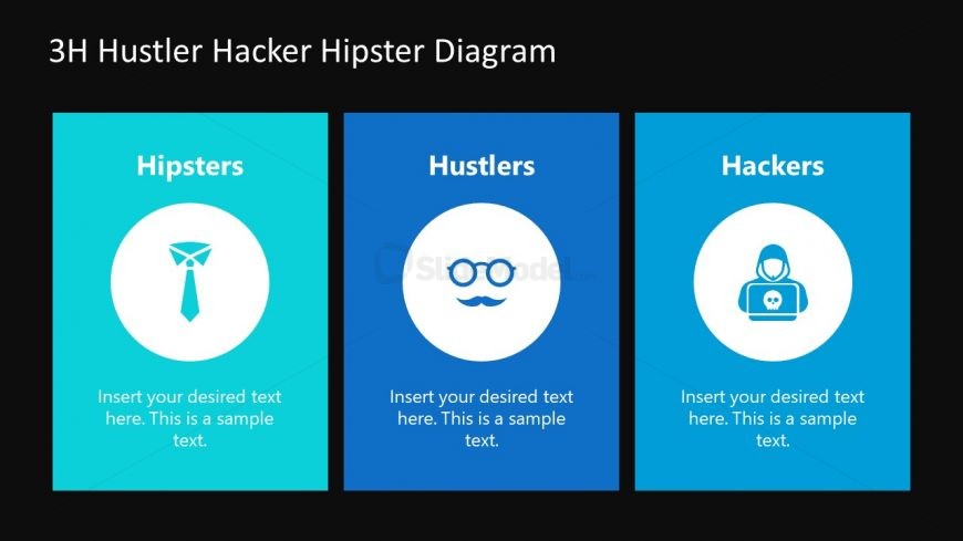 Sections Slide for 3H Hustler Hacker Hipster - Black Background
