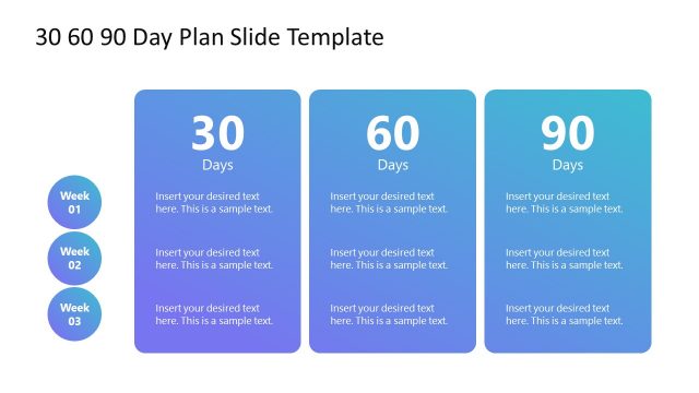30 60 90 Plan Slide PPT Template – White Background
