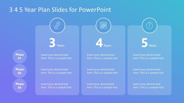 3 4 5 Year Plan Slides for PowerPoint