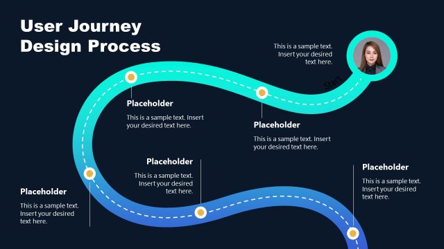 Customer Journey Roadmap Design PPT Slide – Dark Background