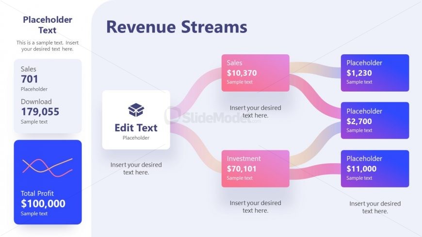 Revenue Streams PowerPoint Template Slide