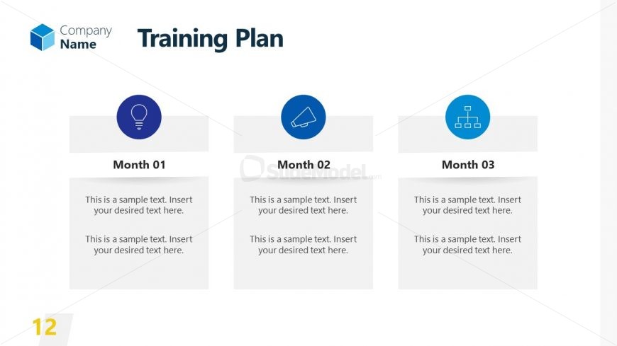 Three Months Training Plan Slide Template