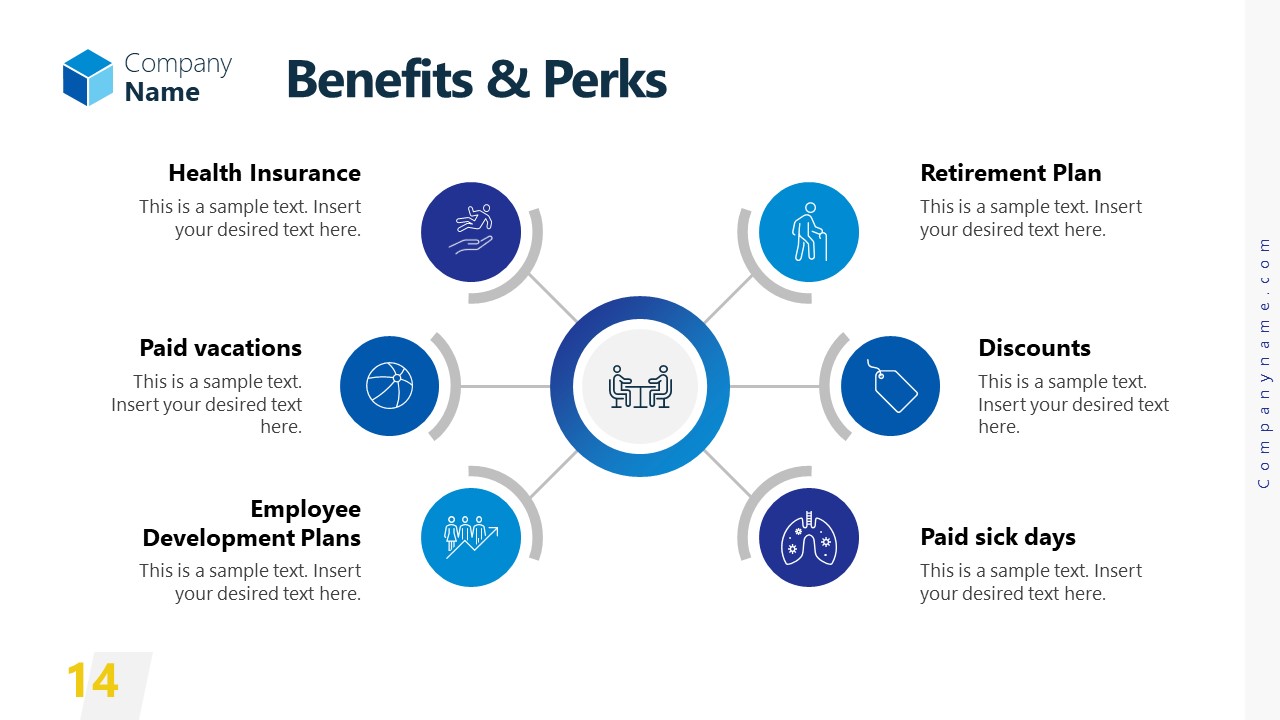 Benefits and Perks Slide Template with PowerPoint Icons - SlideModel