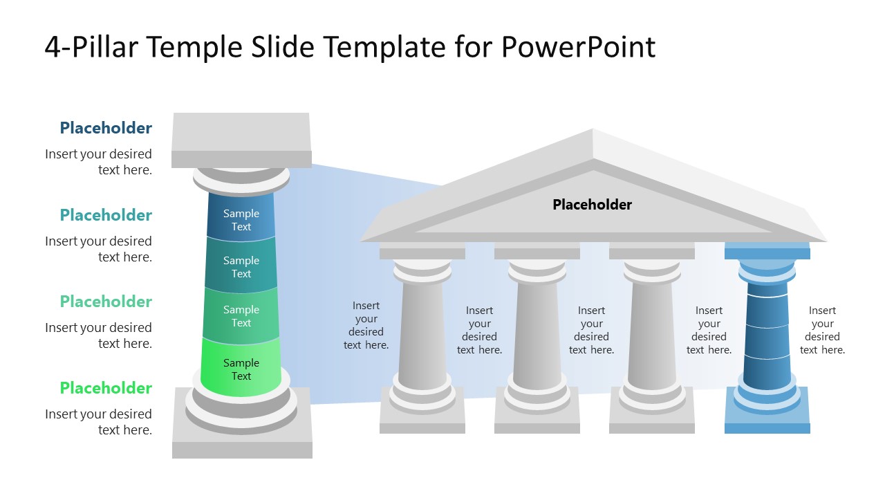 4 Pillar Temple Slide Template For PowerPoint SlideModel
