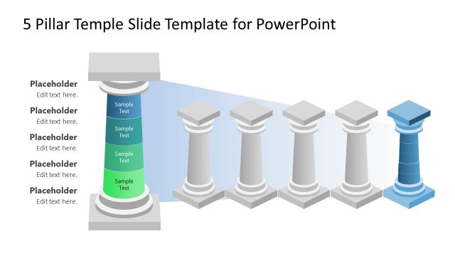 Greek Pillars PowerPoint Diagram Illustration